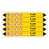 Značení potrubí, fluor,5 ks, 150 × 12 mm